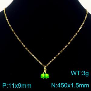 SS Gold-Plating Necklace - KN292106-Z