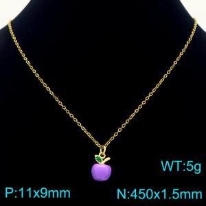 SS Gold-Plating Necklace - KN292109-Z