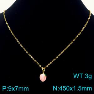 SS Gold-Plating Necklace - KN292111-Z