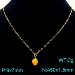 SS Gold-Plating Necklace - KN292112-Z