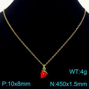 SS Gold-Plating Necklace - KN292114-Z