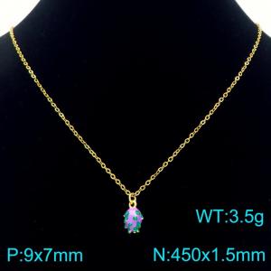 SS Gold-Plating Necklace - KN292116-Z