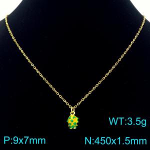 SS Gold-Plating Necklace - KN292117-Z