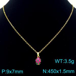 SS Gold-Plating Necklace - KN292118-Z