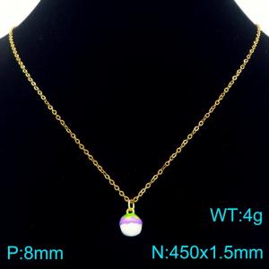 SS Gold-Plating Necklace - KN292120-Z