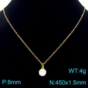 SS Gold-Plating Necklace - KN292121-Z