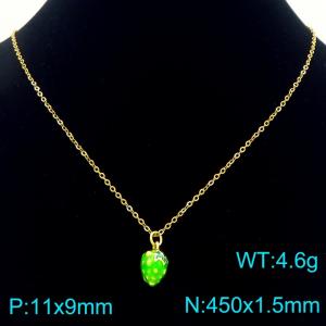 SS Gold-Plating Necklace - KN292125-Z