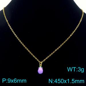 SS Gold-Plating Necklace - KN292126-Z