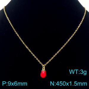 SS Gold-Plating Necklace - KN292127-Z