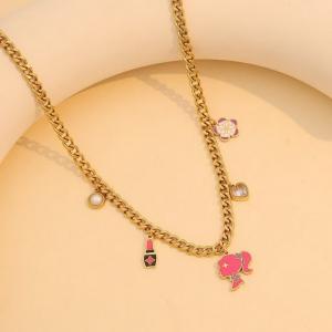 SS Gold-Plating Necklace - KN292151-SXSJ