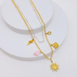 SS Gold-Plating Necklace - KN292158-SXSJ