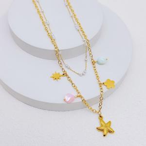 SS Gold-Plating Necklace - KN292160-SXSJ