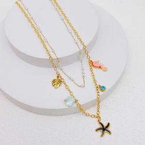 SS Gold-Plating Necklace - KN292162-SXSJ