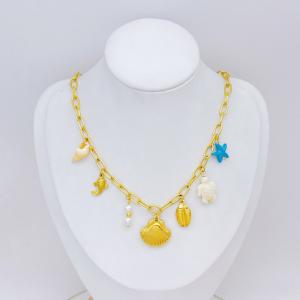 SS Gold-Plating Necklace - KN292170-SXSJ