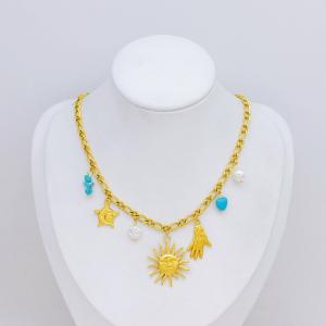 SS Gold-Plating Necklace - KN292171-SXSJ