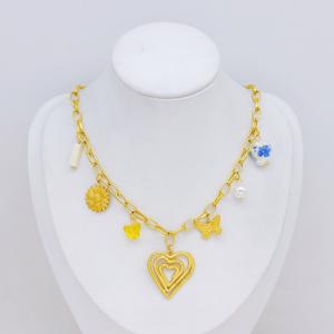 SS Gold-Plating Necklace - KN292172-SXSJ