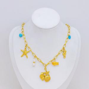 SS Gold-Plating Necklace - KN292173-SXSJ