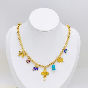 SS Gold-Plating Necklace - KN292175-SXSJ