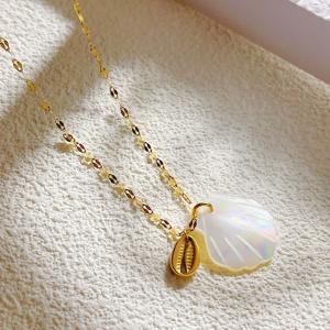 SS Gold-Plating Necklace - KN292194-SXSJ