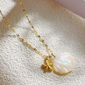 SS Gold-Plating Necklace - KN292196-SXSJ