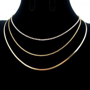 SS Gold-Plating Necklace - KN292277-SP