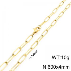 Stainless Steel Square Chain Necklace Gold Silver Color 11.7x4mm - KN292386-ZG