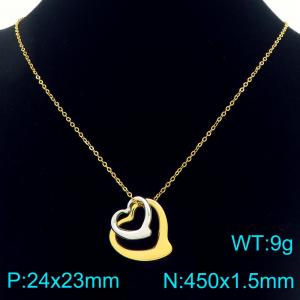 SS Gold-Plating Necklace - KN292555-Z