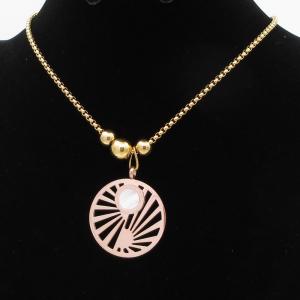 SS Rose Gold-Plating Necklace - KN292850-QY