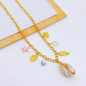 SS Gold-Plating Necklace - KN293089-SXSJ