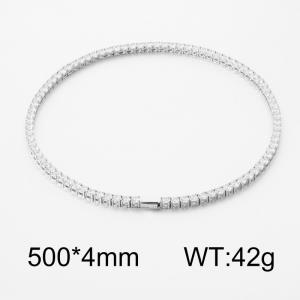 Stainless Steel Stone Necklace - KN293266-CALY