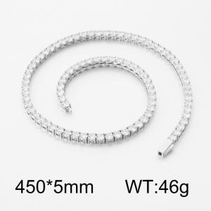 Stainless Steel Stone Necklace - KN293267-CALY