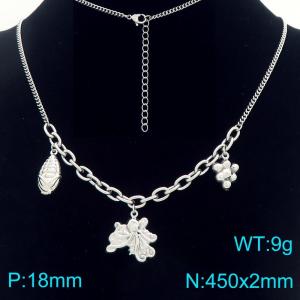 Stainless Steel Earrings Fruit Shape Silver Color - KN293371-Z