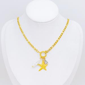 Stainless steel handmade DIY pendant necklace, fashionable heart-shaped starfish collarbone chain - KN293636-SXSJ