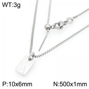 Fashionable stainless steel letter A paired with a versatile necklace - KN293667-Z