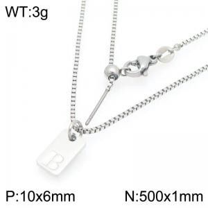 Fashionable stainless steel letter B paired with a versatile necklace - KN293668-Z