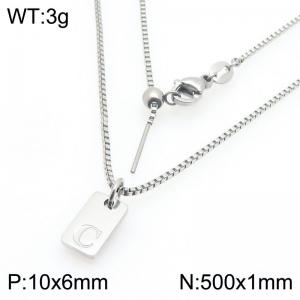 Fashionable stainless steel letter C paired with a versatile necklace - KN293669-Z