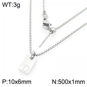 Fashionable stainless steel letter D paired with a versatile necklace - KN293670-Z