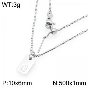 Fashionable stainless steel letter G paired with a versatile necklace - KN293673-Z