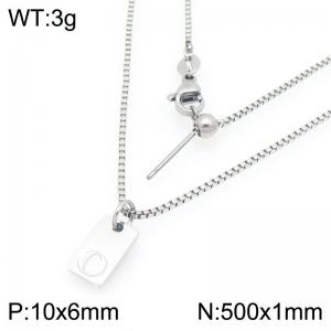 Fashionable stainless steel letter O paired with a versatile necklace - KN293681-Z