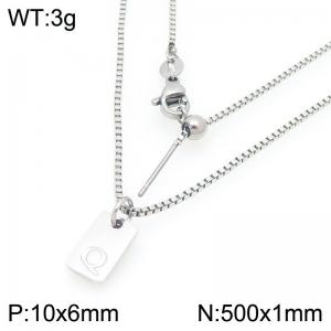 Fashionable stainless steel letter Q paired with a versatile necklace - KN293683-Z