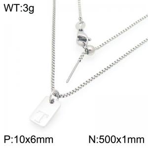 Fashionable stainless steel letter T paired with a versatile necklace - KN293686-Z