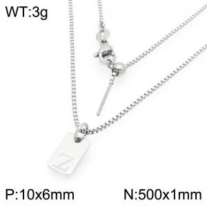Fashionable stainless steel letter Z paired with a versatile necklace - KN293692-Z