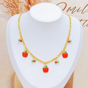 SS Gold-Plating Necklace - KN295002-SXSJ