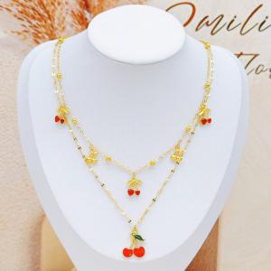 SS Gold-Plating Necklace - KN295003-SXSJ