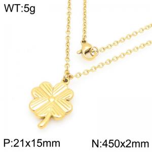 Fashionable and personalized clover necklace - KN295094-Z