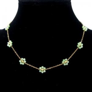 SS Gold-Plating Necklace - KN295168-KJ