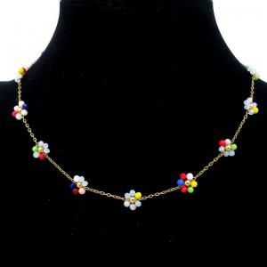 SS Gold-Plating Necklace - KN295169-KJ