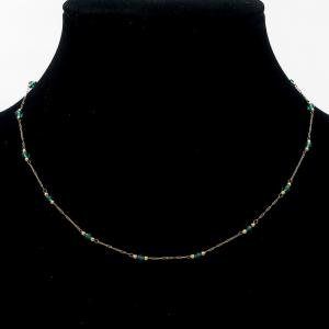 SS Gold-Plating Necklace - KN295171-KJ