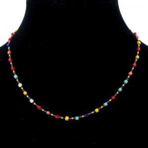 SS Gold-Plating Necklace - KN295174-KJ
