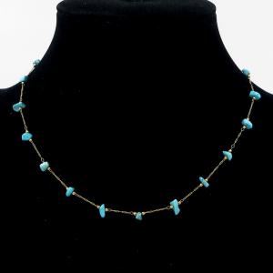 SS Gold-Plating Necklace - KN295178-KJ